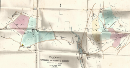 Map showing all 20 auction lots.Original courtesy of John Vaul. Click on image to magnify